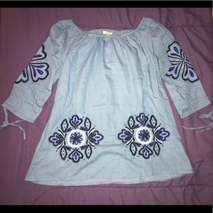 NWT {MondayDress} Blue Top